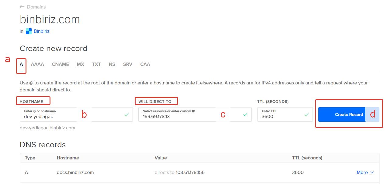 Digital Ocean Networking DNS Management