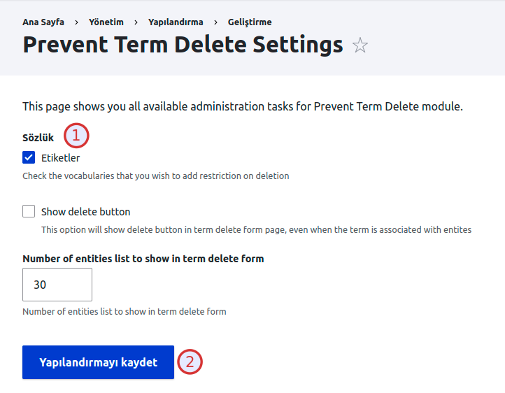 'Prevent Term Delete' Settings